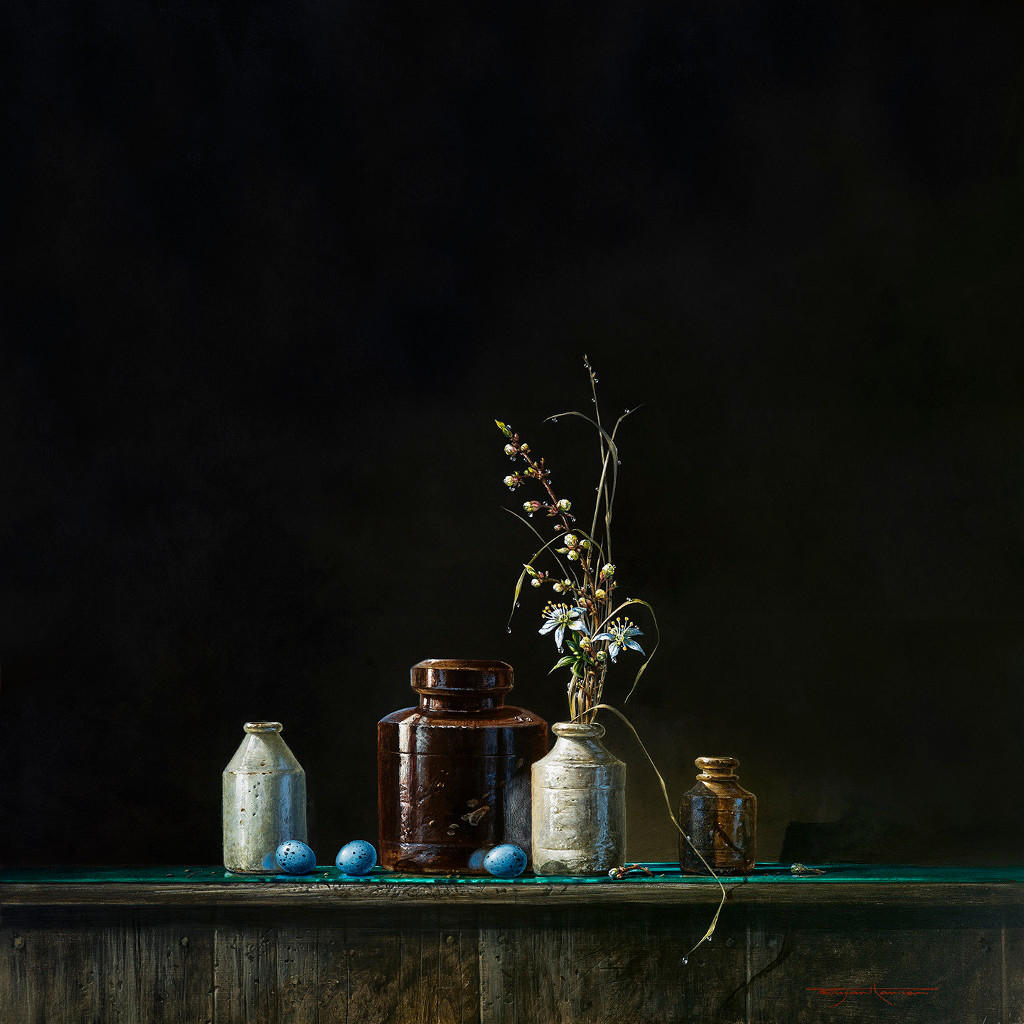 Four Pots And Eggs