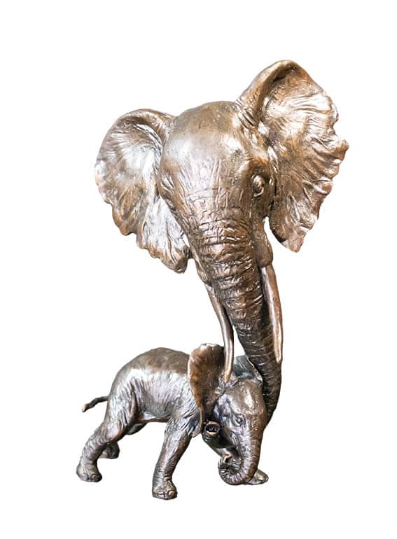 Elephant Mother & Calf (1123)
